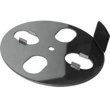 Metalen plaat met uitsparingen en beugel