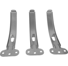 Drie metalen plankdragers voor planken