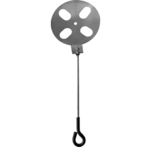 Kachelreinigingsapparaat met metalen schijf en steel