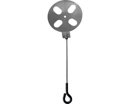 Kachelreinigingsapparaat met metalen schijf en steel