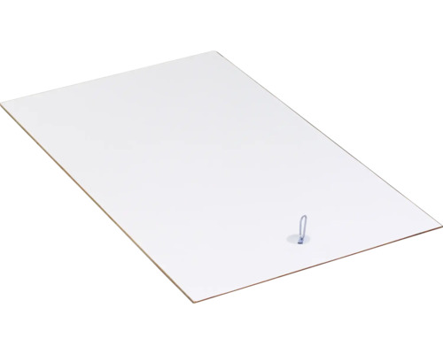 Wit werkblad met bevestiging