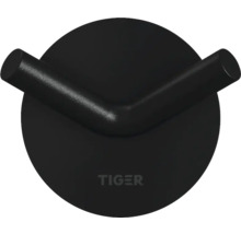 Tiger Logo op een ronde, dubbele kledinghaak voor wandmontage