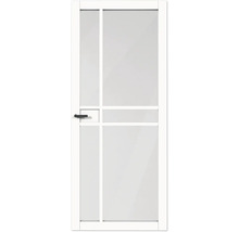 Witte binnendeur met zwarte deurklink