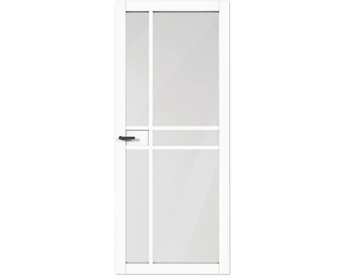 Witte binnendeur met zwarte deurklink