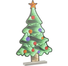 Decoratieve kerstboom met ledverlichting en ster