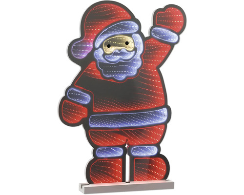 Kerstman silhouet met verlichting als kerstversiering