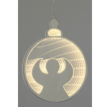 Decoratieve kerstbal met LED-verlichting en engelmotief
