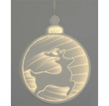 Decoratieve hanglamp in bolvorm met rendiermotief en lichteffect voor kerst