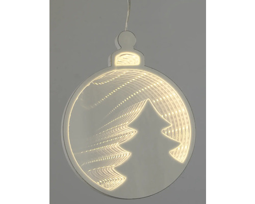 Decoratieve kerstbal met LED-verlichting en kerstboommotief