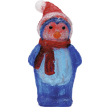 Decoratief figuur pinguïn met muts en sjaal