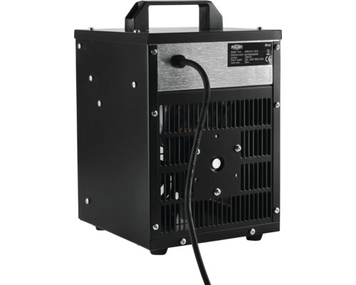 Pergart elektrische kachel met een verwarmingsvermogen van 25/1000/2000 watt en een luchtcirculatie van 120 kubieke meter per uur.