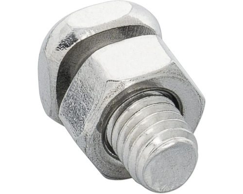 Metalen schroef met moer