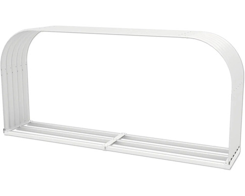 VITAVIA Houtopslag Ardor 401 laag staal gegalvaniseerd zilver 210x40x100 cm Kelderkoekoekafdekking van metaal