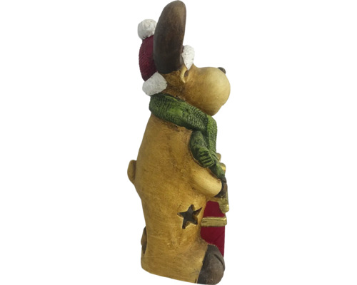 Decoratief figuur rendier met muts en sjaal