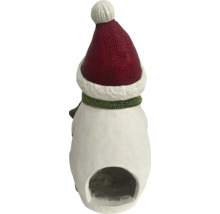 Decoratief sneeuwpopfiguur met theelichthouder