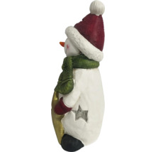 Sneeuwpopfiguur met muts en sjaal als kerstdecoratie