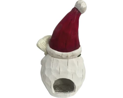 Vogelhuisje in sneeuwman design met rode muts