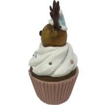 Decoratief figuur rendier als cupcake met muts