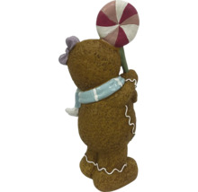 Peperkoekmannetje figuur met lolly als kerstdecoratie