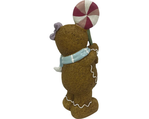 Peperkoekmannetje figuur met lolly als kerstdecoratie