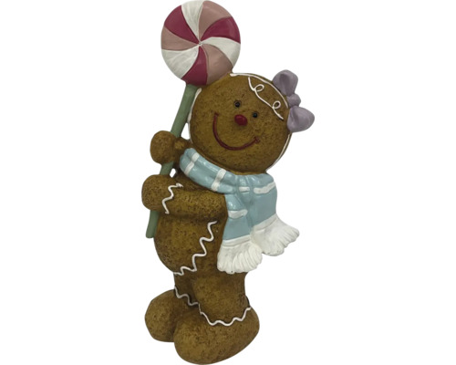 Peperkoekfiguur met lolly als kerstdecoratie