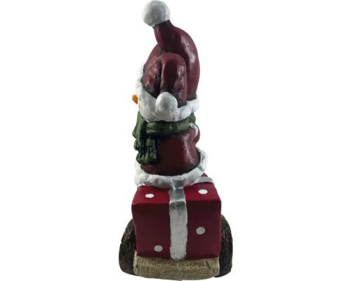 Decoratieve sneeuwpopfiguur met cadeau voor de kerstperiode