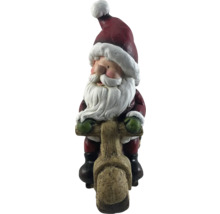 Kerstmanfiguur op scooter voor kerstdecoratie