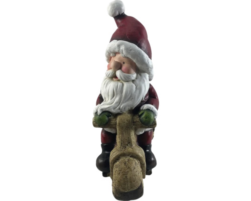 Kerstmanfiguur op scooter voor kerstdecoratie