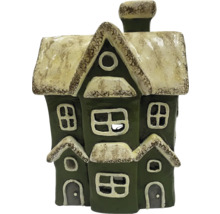 Decoratief huisfiguur met ramen en schoorsteen