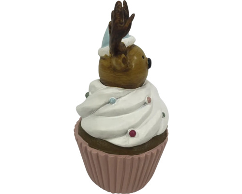 Decoratief figuur rendier als cupcake voor de kerstdecoratie