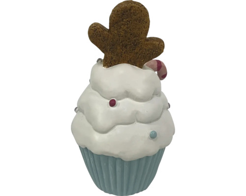 Decoratieve cupcake met peperkoekmannetje voor kerst