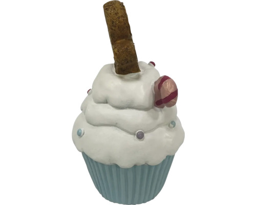 Decoratieve cupcake met glazuur en wafel als decoratie