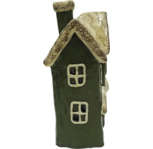 Decoratief huisfiguur met ramen en schoorsteen