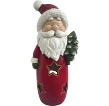 Decoratief kerstmanfiguur met steruitsparingen en kerstboom