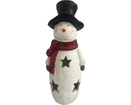 Decoratieve sneeuwpop met hoed en sterren