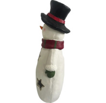 Sneeuwpopfiguur met hoge hoed en sjaal als kerstdecoratie