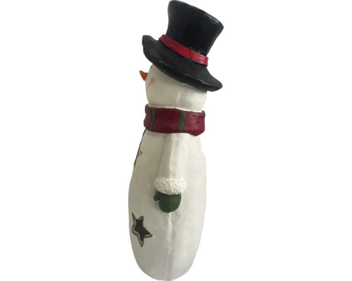 Sneeuwpopfiguur met hoge hoed en sjaal als kerstdecoratie