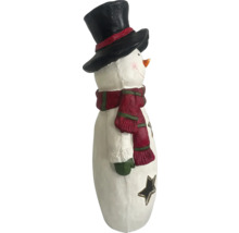 Decoratieve sneeuwpopfiguur met hoed en sjaal