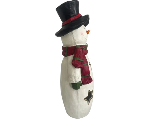 Decoratieve sneeuwpopfiguur met hoed en sjaal