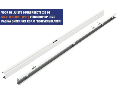 BERKVENS Berdo BA opdek stijlen voor bovenlicht RAL 9010 links stijllengte 243 cm, deurhoogte 201,5 cm, muurdikte 70mm