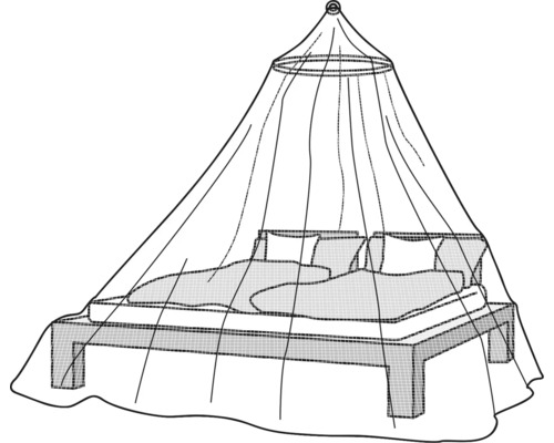 Bed met klamboe