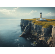 Landschapsbeeld van een vuurtoren op een klif aan zee