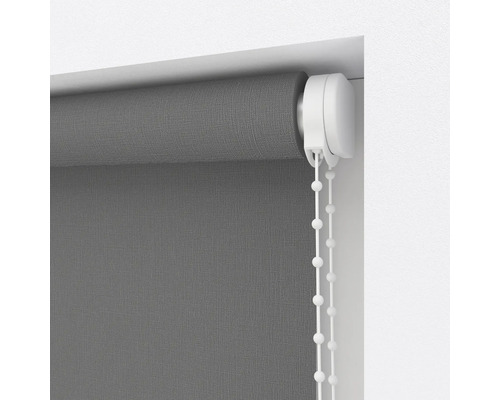 Grijs rolgordijn met kettingbediening voor raamdecoratie