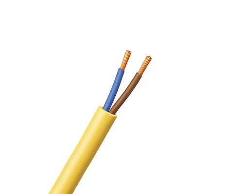 Huishoudkabel plat 2x0,75 mm² goud 20 m