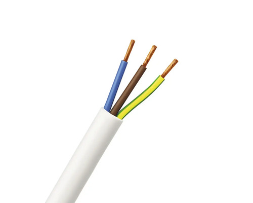 Huishoudkabel VMVL 3x1,5 mm² wit 20 m