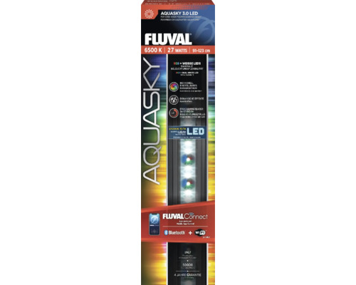 FLUVAL Aquariumverlichting AquaSky LED 3.0 27W 91 -122 cm, bestuurbaar via app Fluval Aquasky 3.0 led aquariumverlichting voor zoet- en zoutwateraquaria