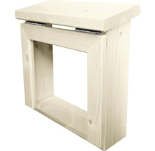 Houten kruk met opklapbare zitting
