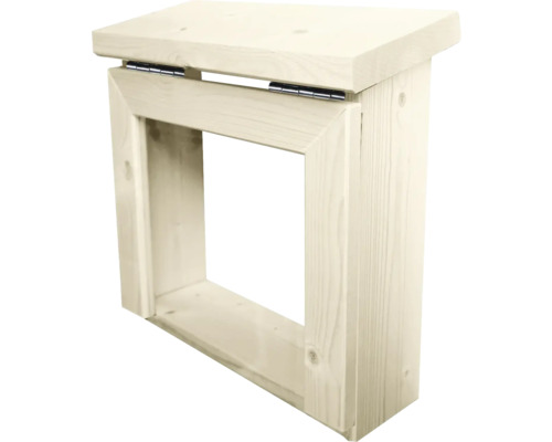 Houten kruk met opklapbare zitting