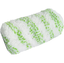 Reinigingsrol met witte en groene vezels