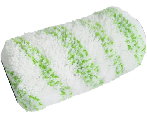 Reinigingsrol met witte en groene vezels